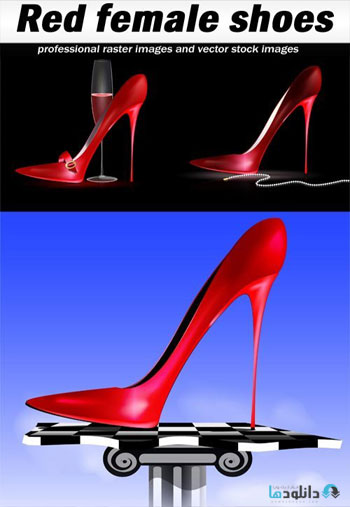 استوک-Red-female-shoes