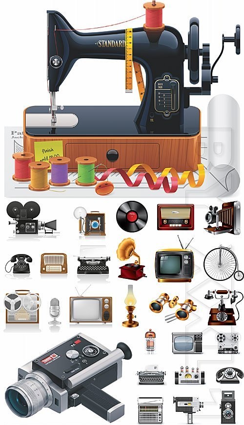 آیکون-Retro-equipment-icons