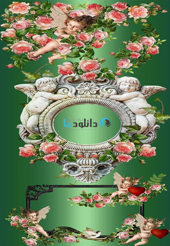 Roses-and-cupids-clipart-vintage-style