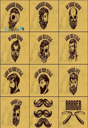 Set-of-vintage-barber-shop