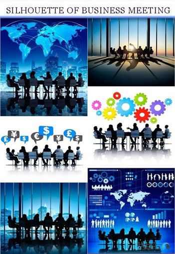 Silhouette-of-Business-Meet