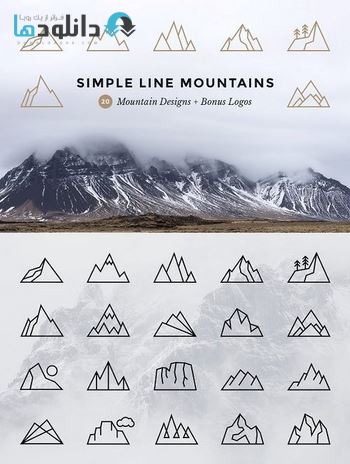 ایکون-Simple-Line-Mountains