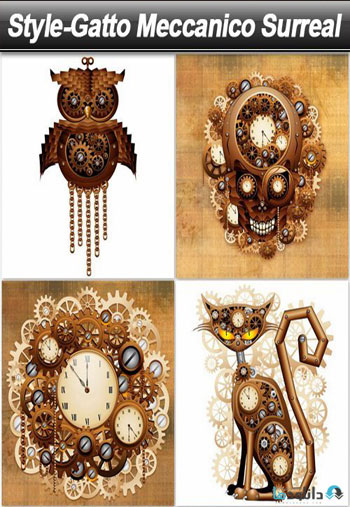 استوک-Style-Gatto-Meccanico-Surreal