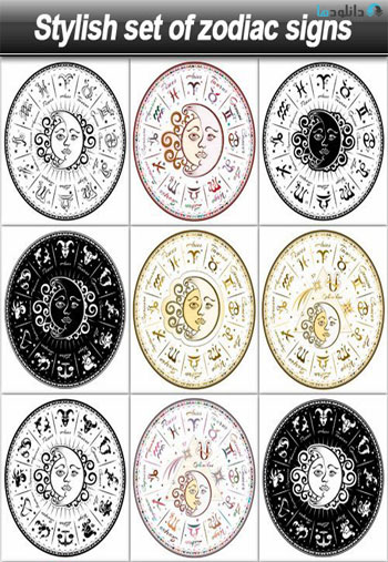Stylish-set-of-zodiac-signs