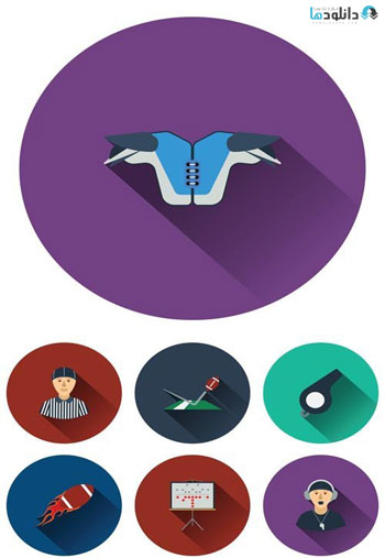 Tennis-and-Americal-Football-Flat-Icons