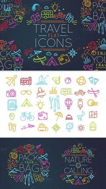 آیکون-Travel-Flat-Icon