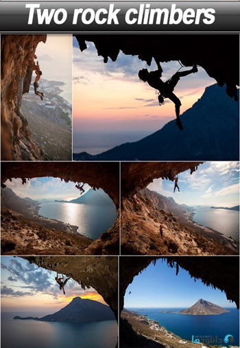 استوک-Two-rock-climbers