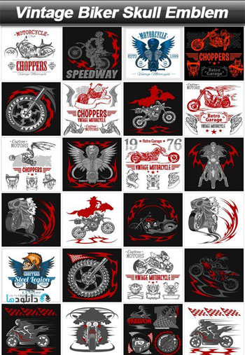 Vintage-Biker-Skull-Emblem