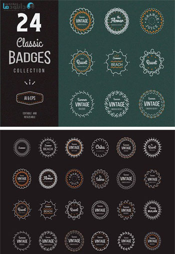 Vintage-Circle-Badges