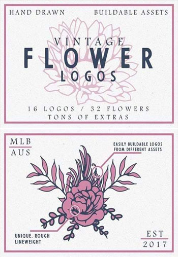 Vintage-Flower-Logos