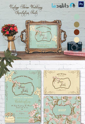 Vintage-Theme-Wedding-Invitation-Suite