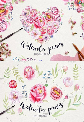 Watercolor-peonies