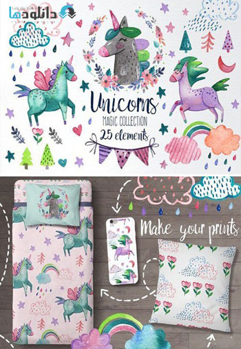 Watercolor-unicorn-magic-collection