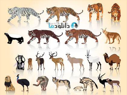 دانلود تصاویر وکتور حیوانات باغ وحش، فیل، زرافه، شیر و ... Vectors Wild Different Animals animal دانلود تصاویر وکتور حیوانات باغ وحش، فیل، زرافه، شیر و ... Vectors Wild Different Animals