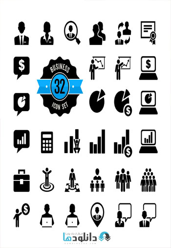 web icon  دانلود تصاویر وکتور Web Icon Set 