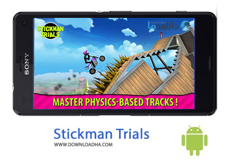 Stickman Trials Cover%28Downloadha.com%29 دانلود بازی موتورسواری Stickman Trials v2.0.7 برای اندروید