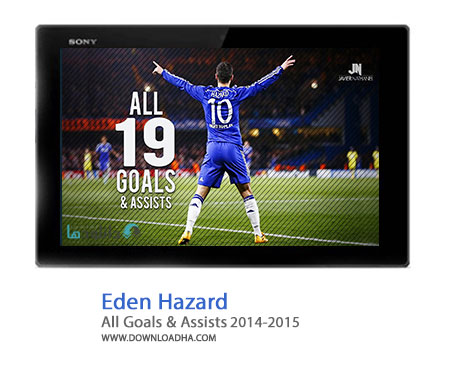Eden Hazard All Goals Assists 2014 2015 Cover%28Downloadha.com%29 دانلود تمامی گل های ادن هازارد در فصل 2015   2014