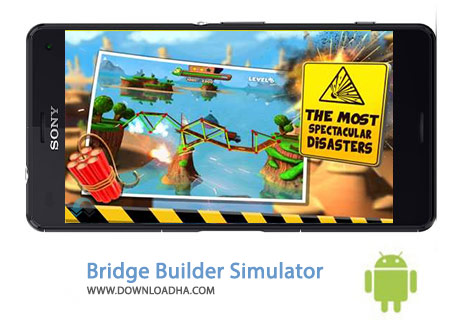 Bridge Builder Simulator Cover%28Downloadha.com%29 دانلود بازی شبیه سازی ساخت پل Bridge Builder Simulator 1.0 برای اندروید