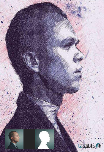 اکشن-فتوشاپ-ballpoint-pen-sketch-photoshop-action