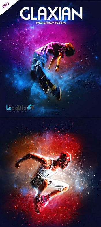 اکشن-فتوشاپ-Galaxian Photoshop Action