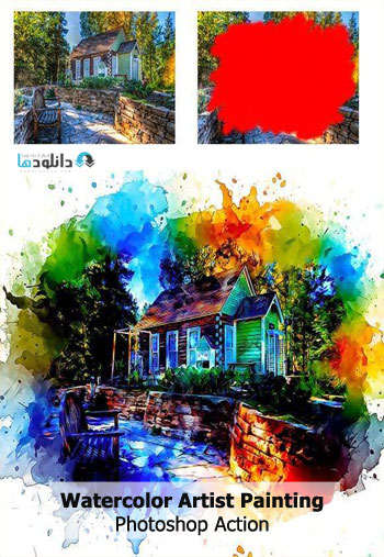 اکشن-فتوشاپ-watercolor-artist-painting-photoshop-action