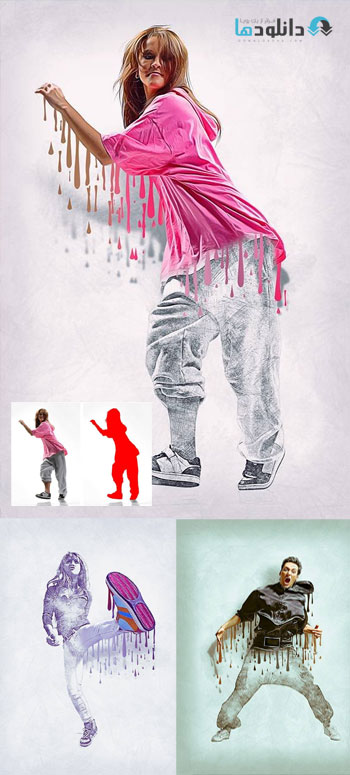اکشن-فتوشاپ-wet-paint-photoshop-action