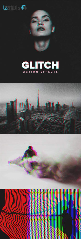 اکشن-فتوشاپ-glitch-photoshop-action