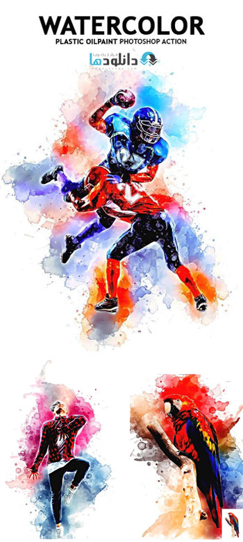 اکشن-فتوشاپ-watercolor-plastic-oilpaint-photoshop-action
