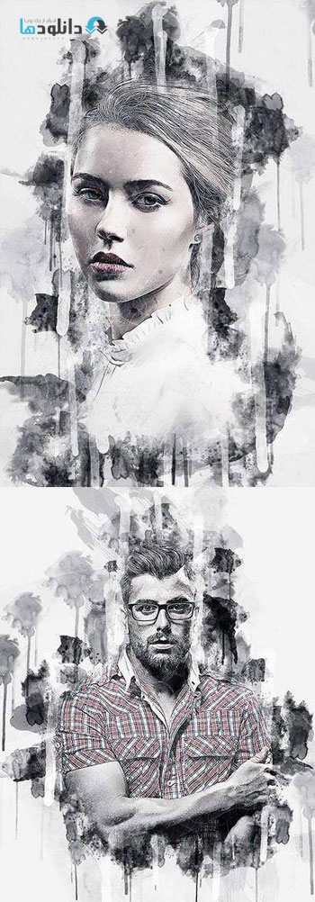 اکشن-فتوشاپ-ink-artist-photoshop-action