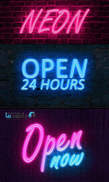 استایل-فتوشاپ-neon-text-effect
