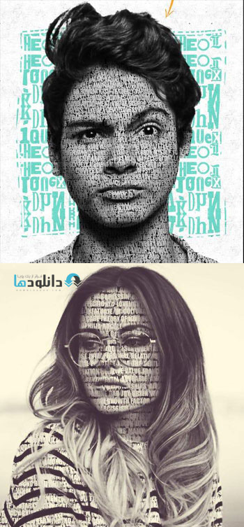 اکشن-فتوشاپ-type-portrait-photoshop-action