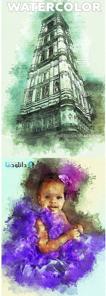 اکشن-فتوشاپ-watercolor-photoshop-action