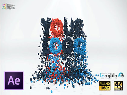 پروژه-افتر-افکت-3d-particles-logo-build-and-break