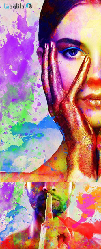 اکشن-فتوشاپ-color-splatter-photoshop-action