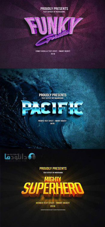 استایل-فتوشاپ-professional-10-text-effects-bundle