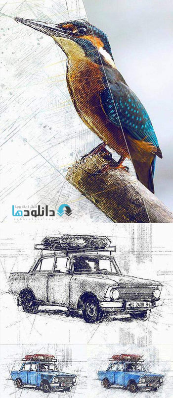 اکشن-فتوشاپ-animated-pencil-sketch-fx