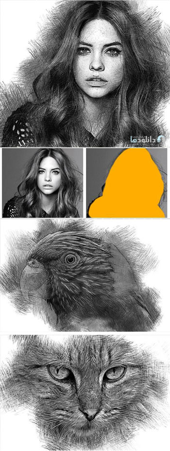 اکشن-فتوشاپ-pencil-draw-photoshop-action