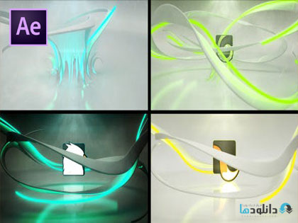 پروژه-افتر-افکت-rising-from-the-floor-neon-logo
