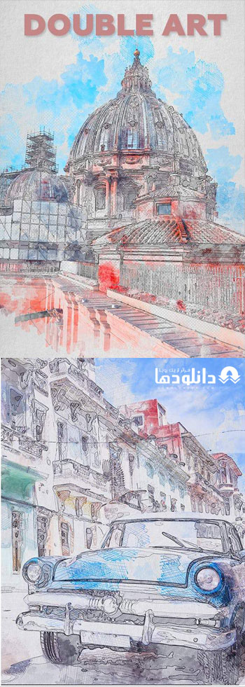 اکشن-فتوشاپ-double-art-photoshop-action