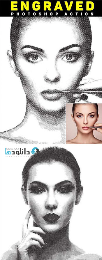 اکشن-فتوشاپ-engraved-photoshop-action