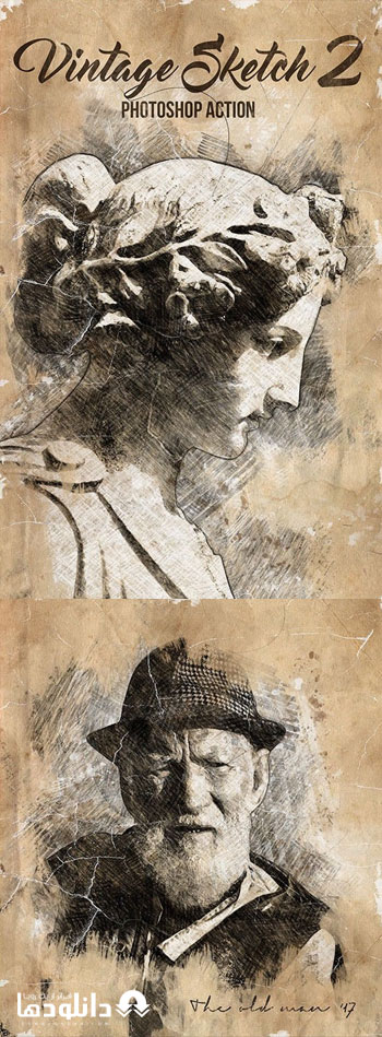 اکشن-فتوشاپ-vintage-sketch-2-photoshop-action