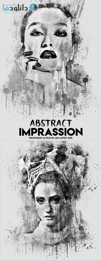 اکشن-فتوشاپ-Abstract-Imprassion-Ink-Photoshop-Action