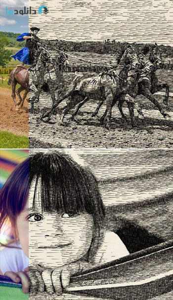 اکشن-فتوشاپ-Engraving-Photoshop-Action