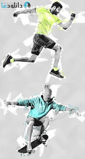 اکشن-فتوشاپ-Color-Sketch-Photoshop-Action