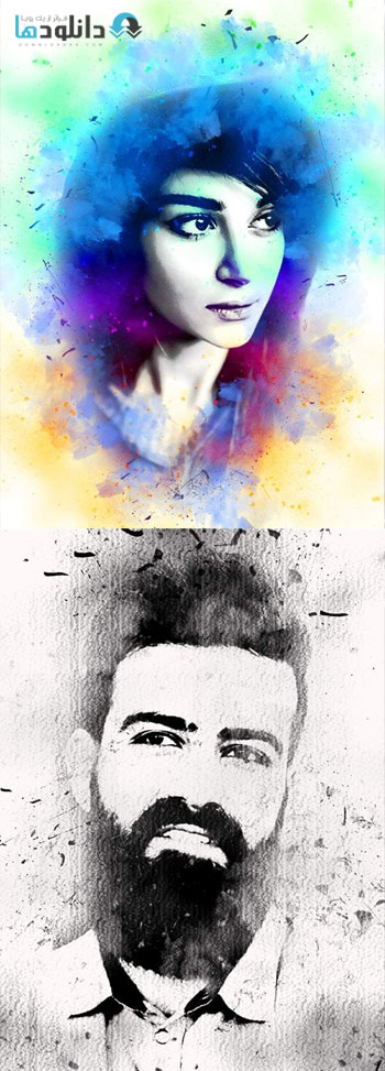 اکشن-فتوشاپ-Ink-Portrait-Photoshop-Action
