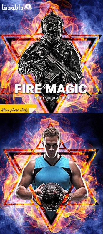اکشن-فتوشاپ-fire-magic-photoshop-action