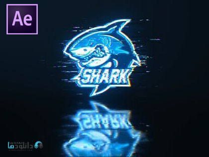 پروژه-نمایش-لوگو-Neon-Glitch-Logo-reveal