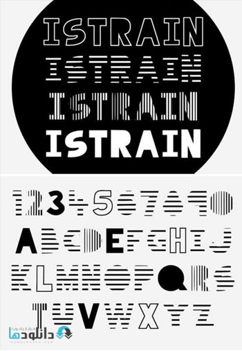 فونت-انگلیسی-IStrain-Font