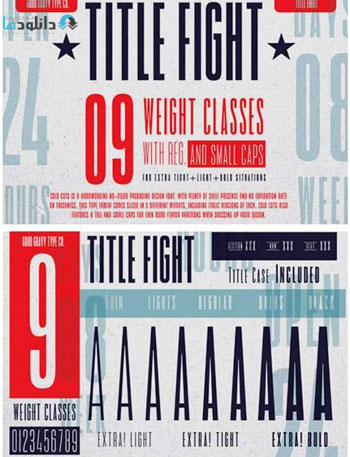 فونت-انگلیسی-title-fight-font