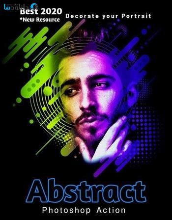 اکشن-فتوشاپ-Abstract-Portrait-Photoshop-Action